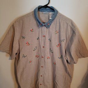 Bobbie Brooks button down short sleeve shirt